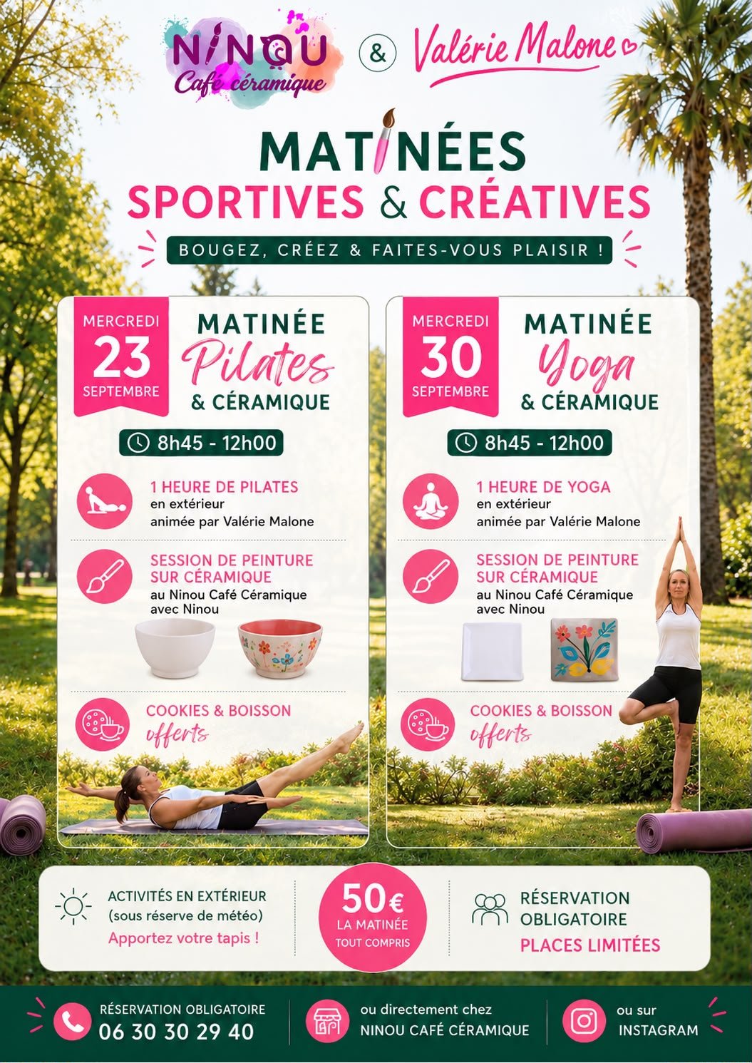 Affiche des matinées sportives et créatives à Saint-Laurent-du-Var