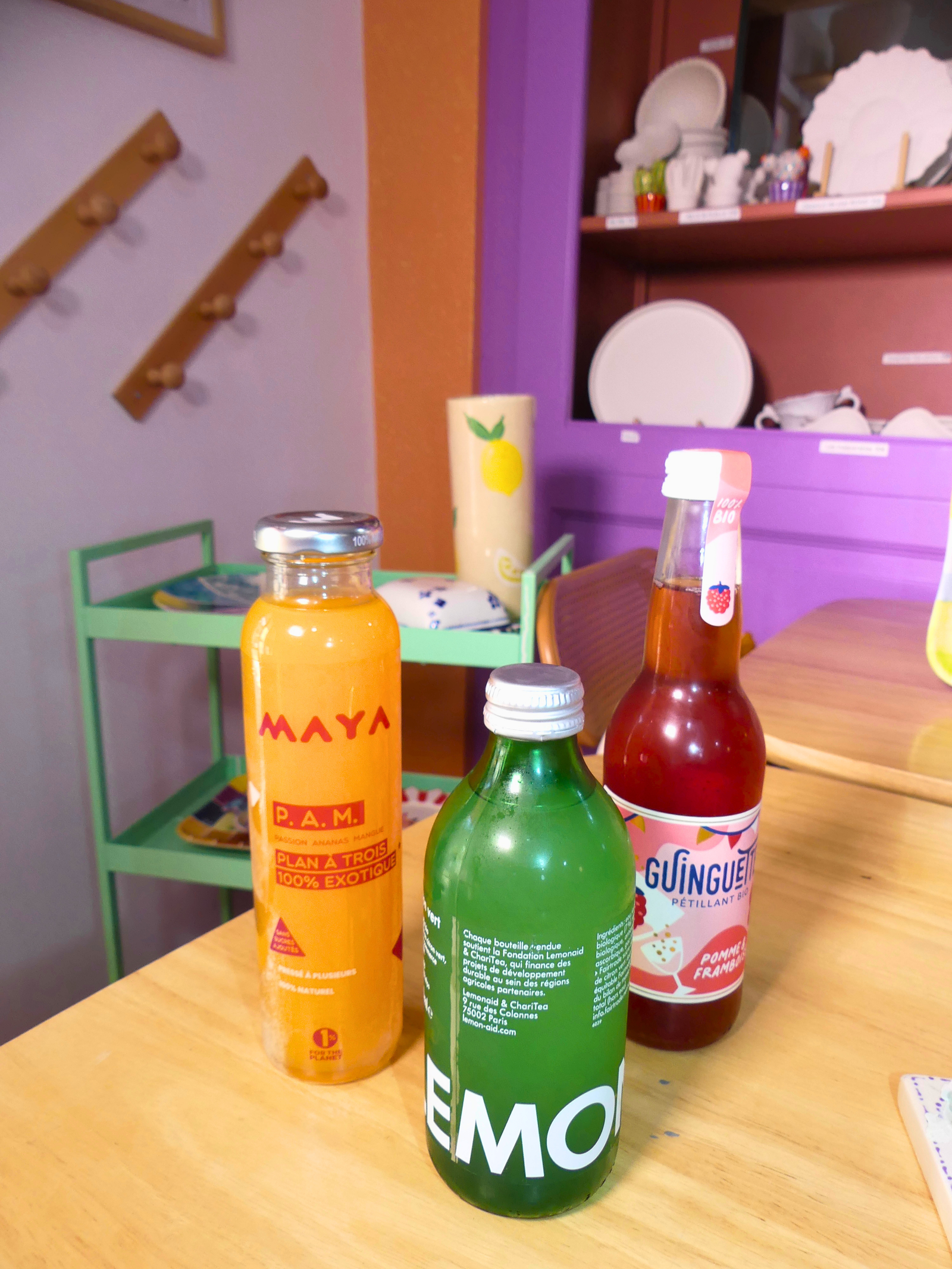 Sélection de boissons chez Ninou